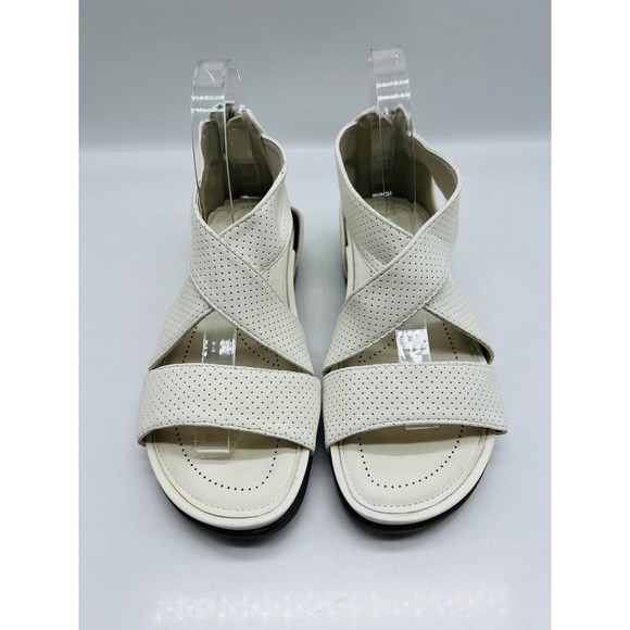 ALEXIS Bendel Women's Daere Perforated Crisscross Sandals - White, Size US 7.5M - Picture 3 of 8